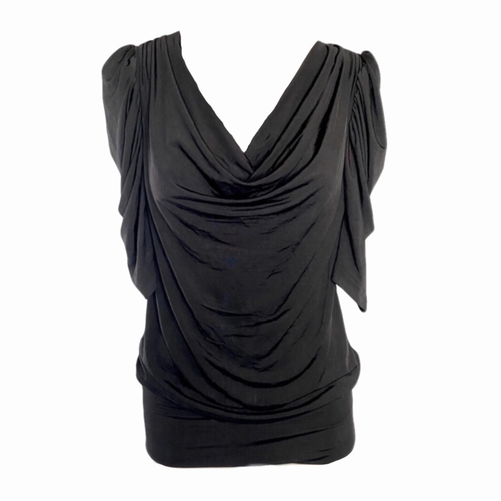 Y2K vintage BEBE Puff Sleeve Open Back top